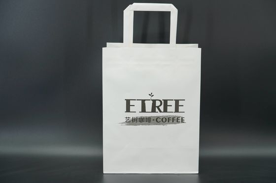 Versatile Custom White Paper Bags Packaging Paper Shopping Bags