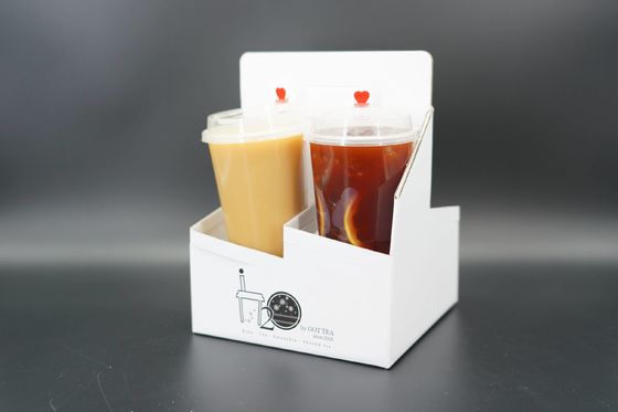 Custom coffee paper cup tray Disposable cup drink tray
