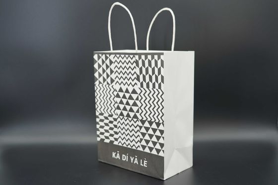 Custom Luxury Retail Packaging Gift Carry Bags With Client's Logo Boutique Shopping Paper Bags With Twist Handle