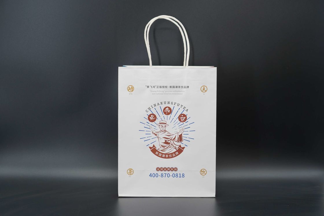 OEM Kraft Paper Shopping Bags biodegradable Paper Kraft Bags With Handles