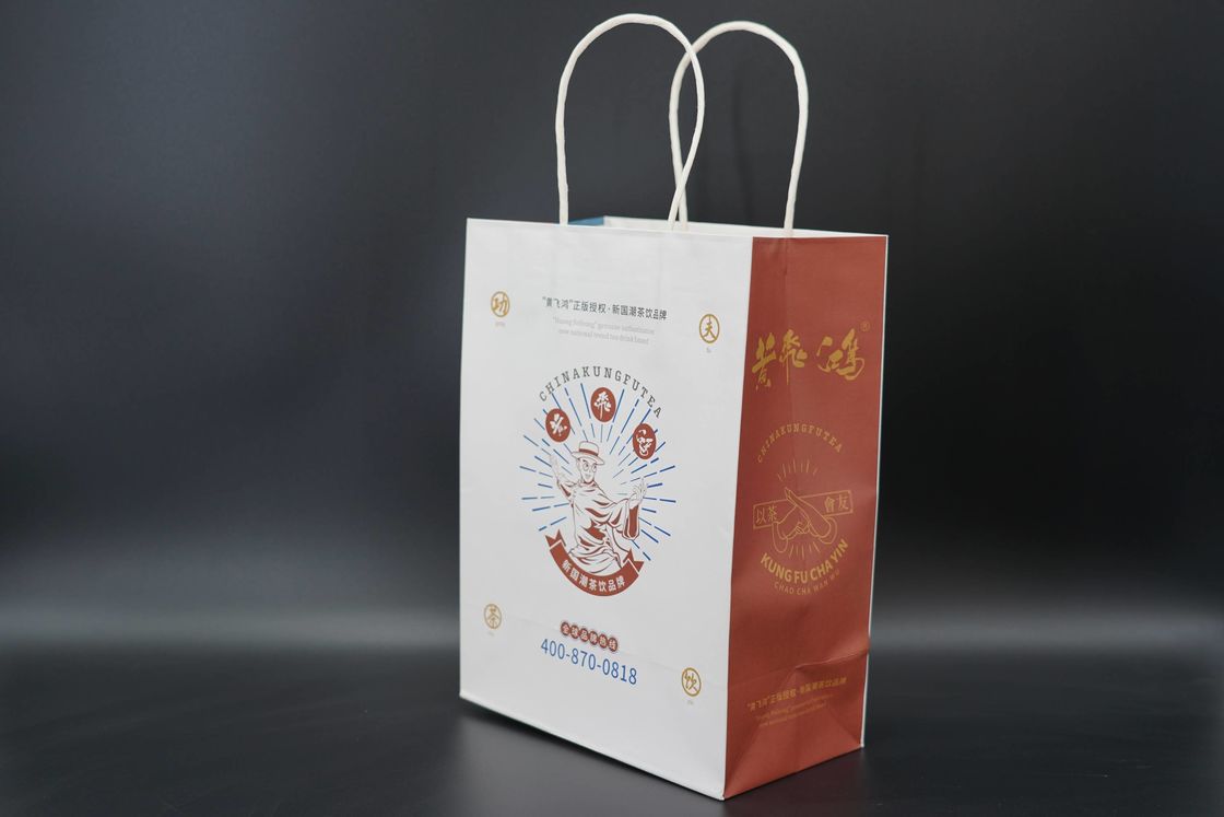 OEM Kraft Paper Shopping Bags biodegradable Paper Kraft Bags With Handles
