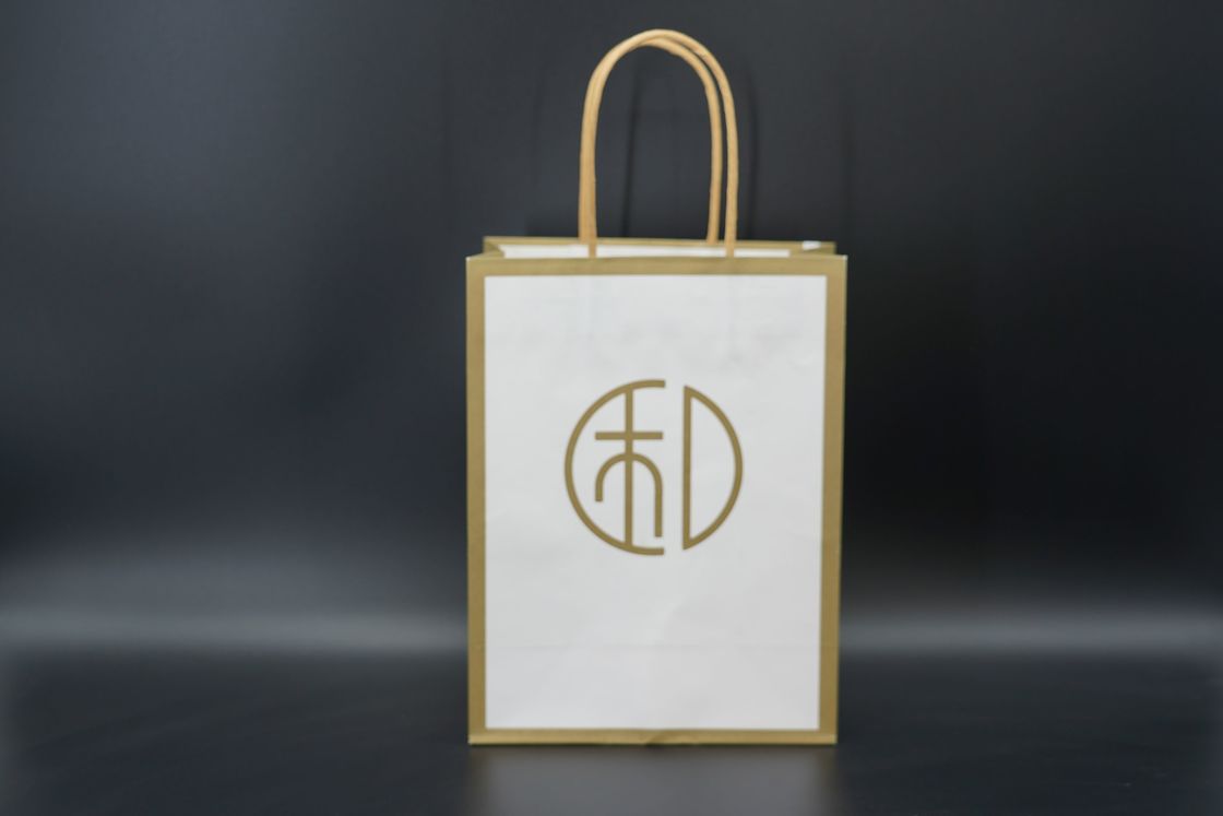 ODM Recycled Paper Shopping Bags Personalized Bulk Kraft Bags With Handles