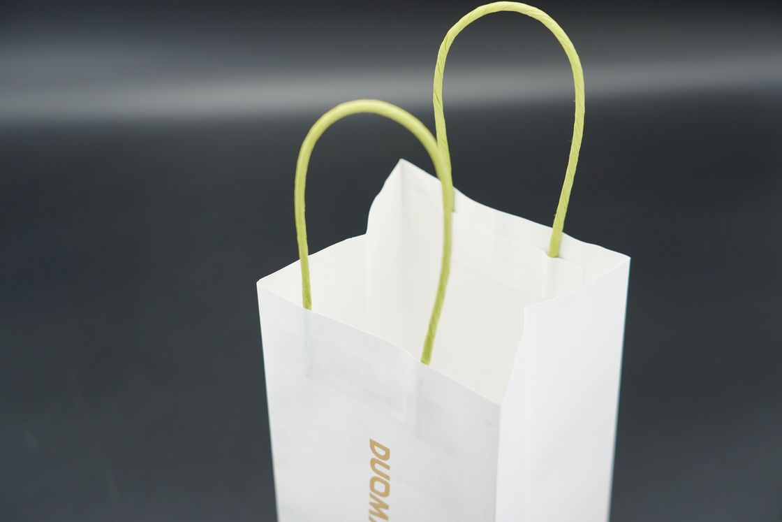 OEM Takeout Kraft Paper Bags With Twisted Handles Single Cup Paper Bag