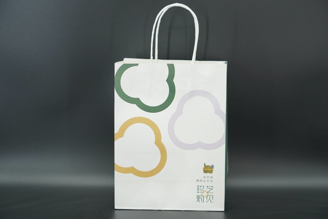OEM Twisted Handle Paper Bags Printing Bulk Kraft Bags biodegradable