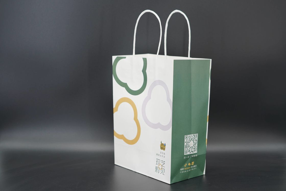 OEM Twisted Handle Paper Bags Printing Bulk Kraft Bags biodegradable