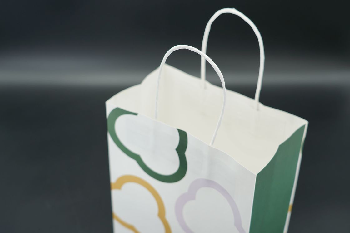 OEM Twisted Handle Paper Bags Printing Bulk Kraft Bags biodegradable