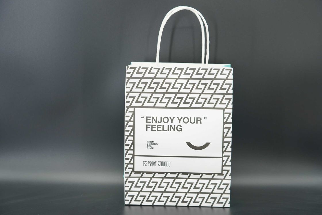 Twisted Handle Paper Bags Custom Recyclable Kraft Paper Gift Bags