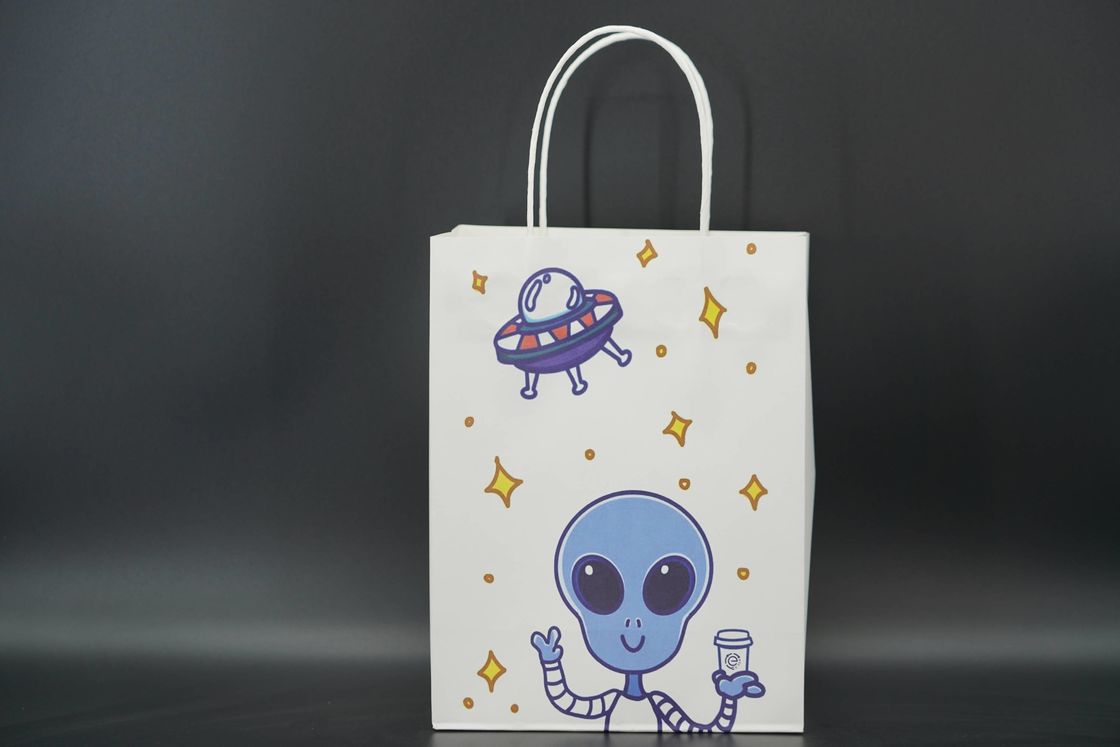 Shopping Custom Printed Paper Bags For Packaging Recycled use