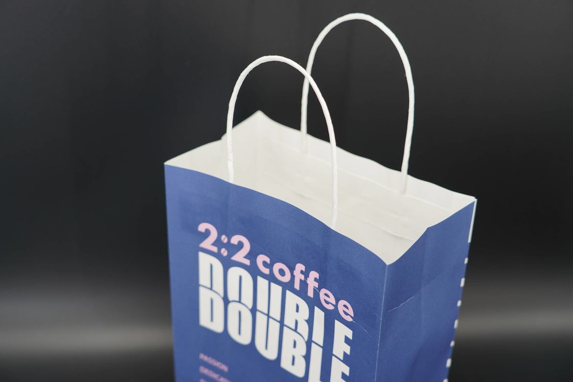 Sturdy Kraft Custom Printed Paper Bags For Grocery Shopping eco friendly
