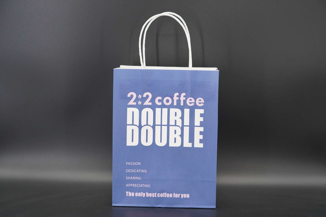 Sturdy Kraft Custom Printed Paper Bags For Grocery Shopping eco friendly