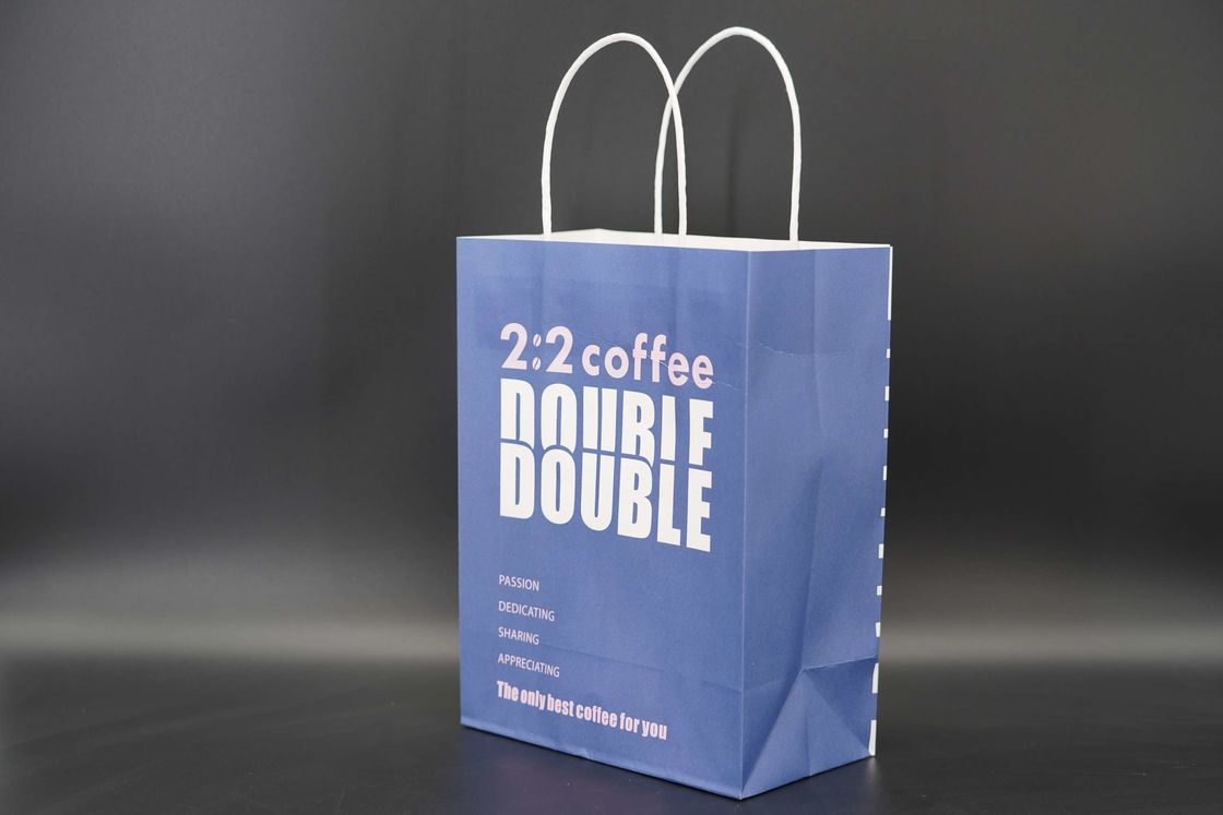 Sturdy Kraft Custom Printed Paper Bags For Grocery Shopping eco friendly