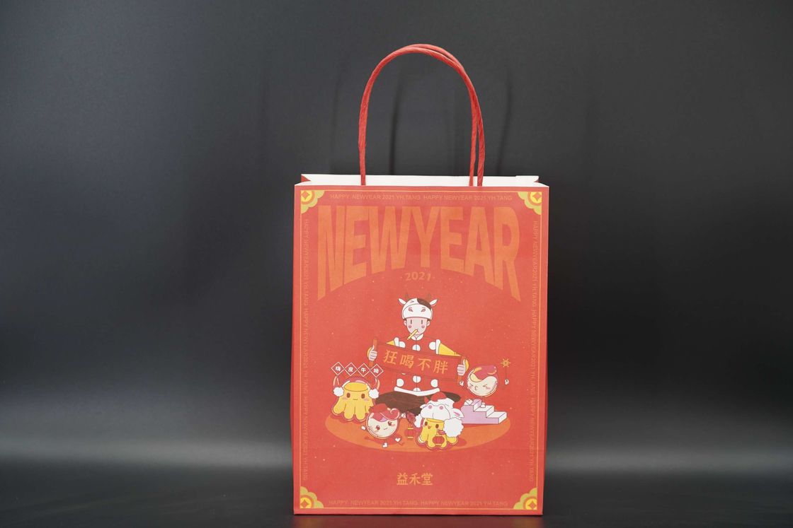 Strong Small Custom Printed Paper Bags For Food Packaging Industry