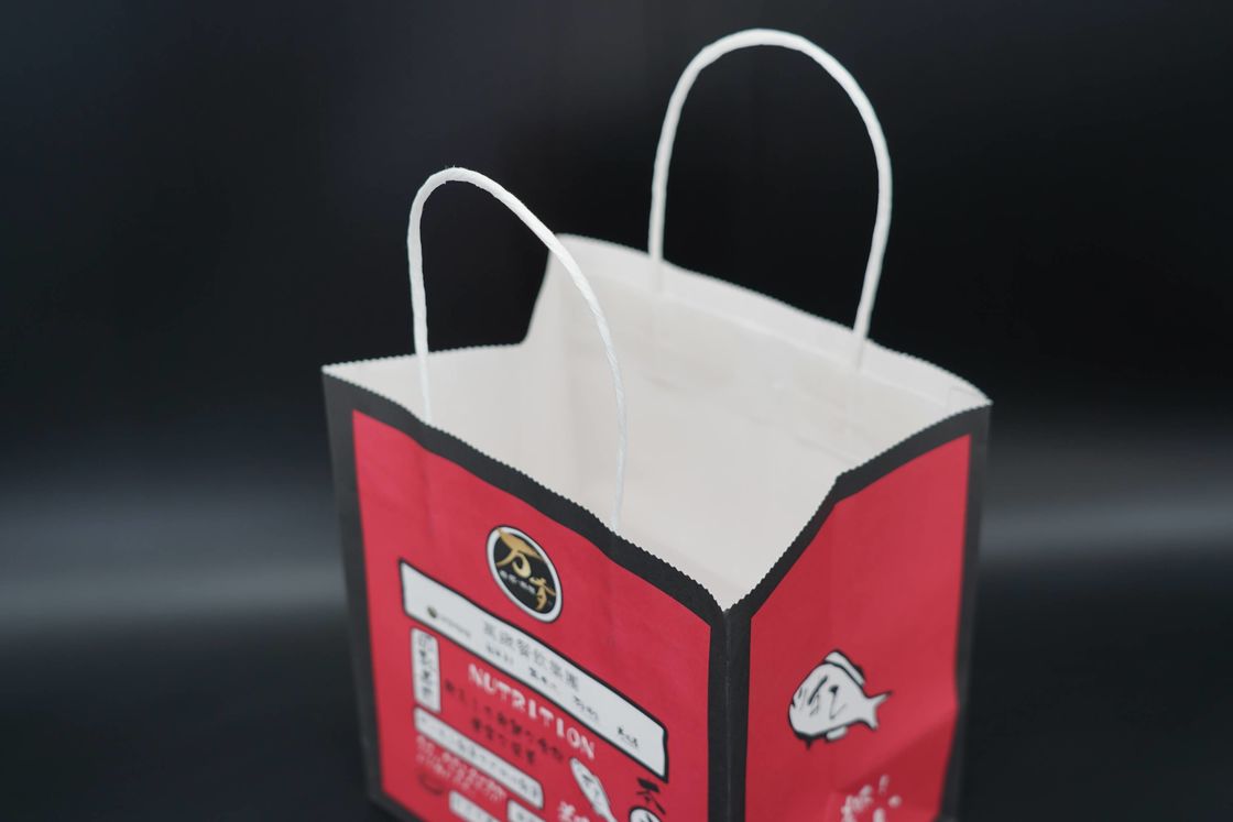 Extra Large Wide Bottom White Kraft Paper Bags Printing Customized
