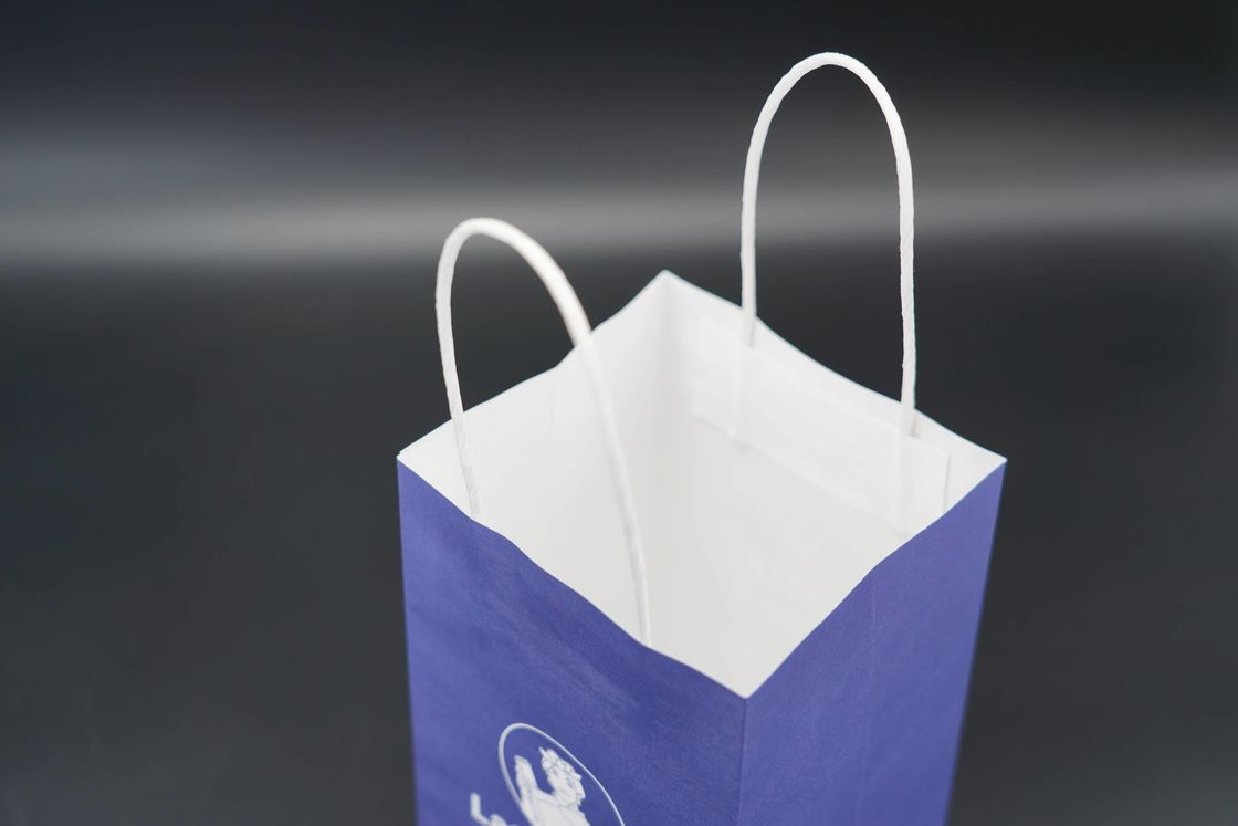 Single Cup Custom Printed Paper Bags For Coffee Safe Lightweight
