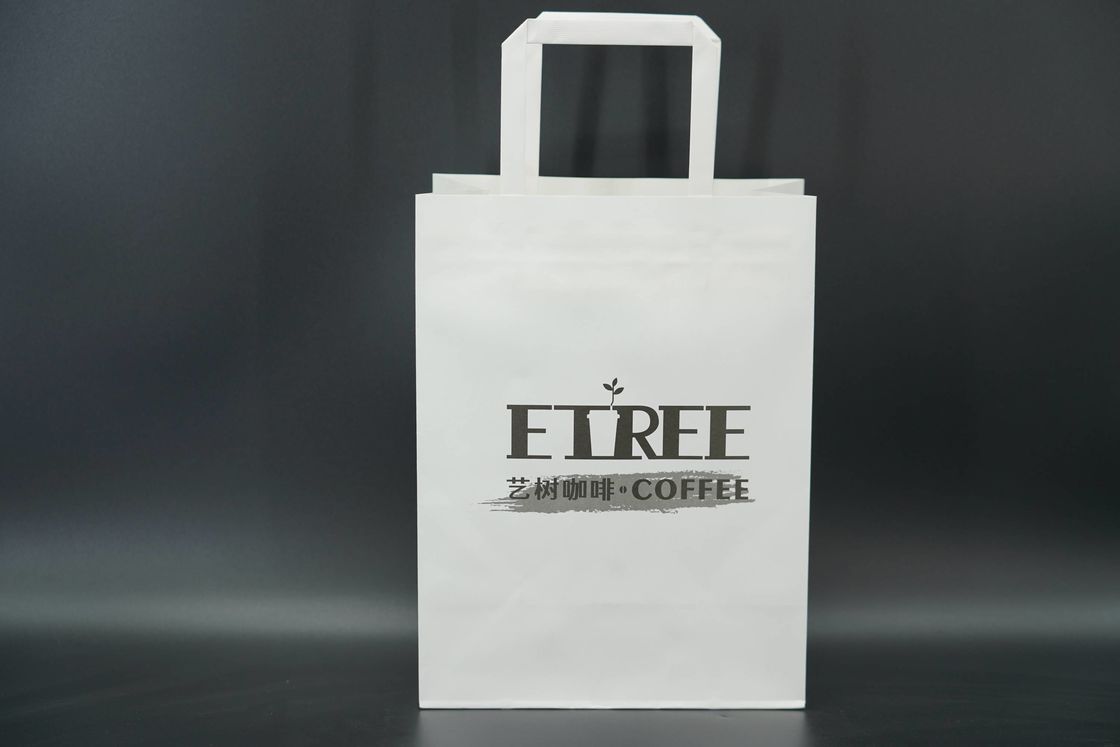 Versatile Custom White Paper Bags Packaging Paper Shopping Bags
