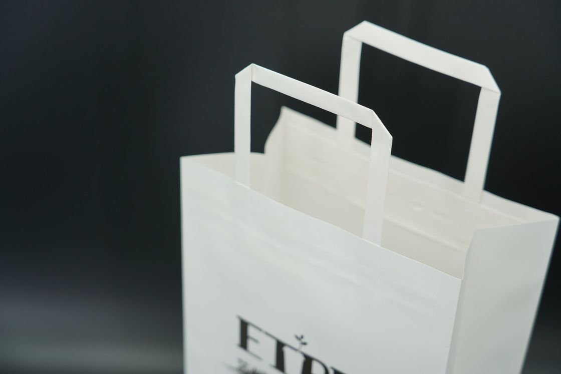 Versatile Custom White Paper Bags Packaging Paper Shopping Bags