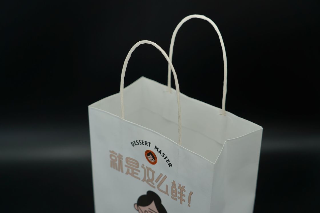 Versatile Handle Paper Bags Biodegradable Food Paper Bags With A Reverse Tip