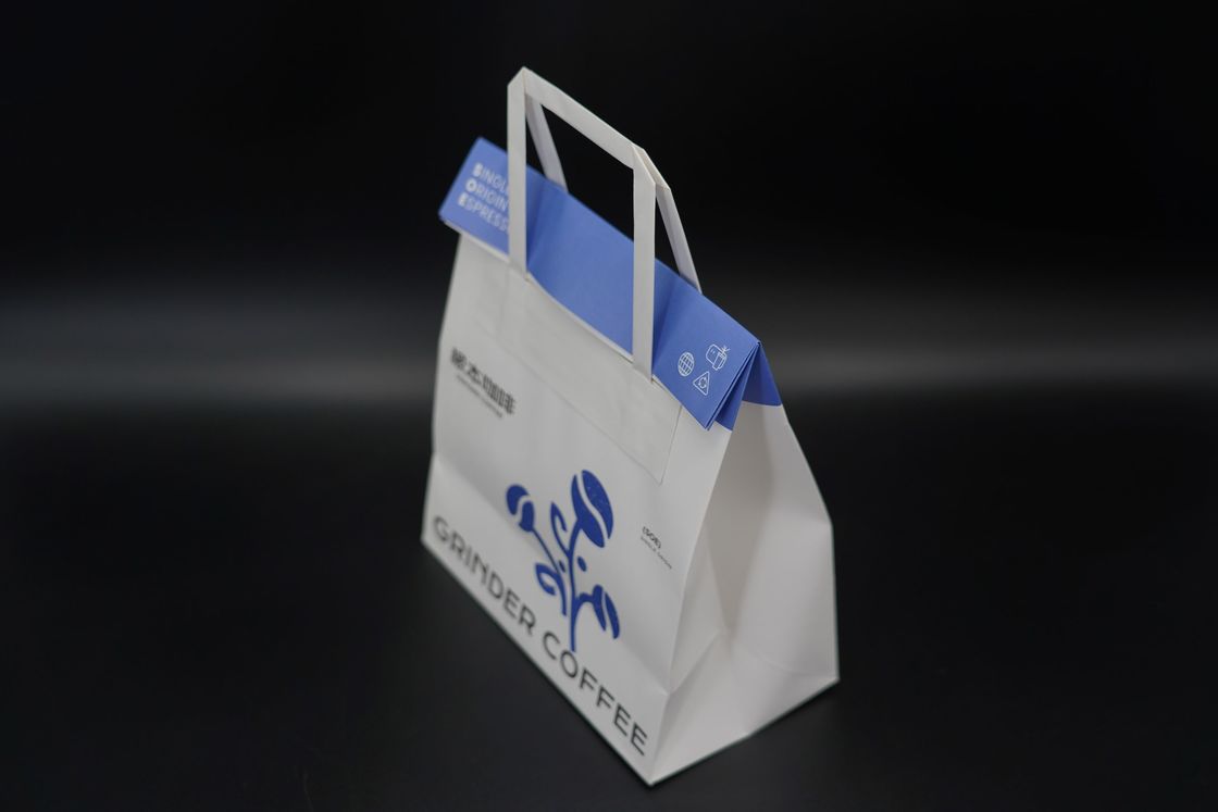 Customized Printing Paper Bags Folding Mouth Personalised Paper Bags With Handles