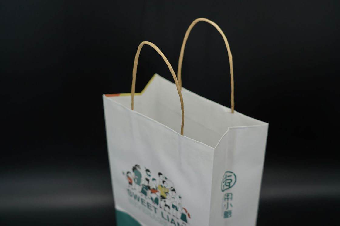 Versatile Large Paper Gift Bags With Handles Yellow Twisted FSC