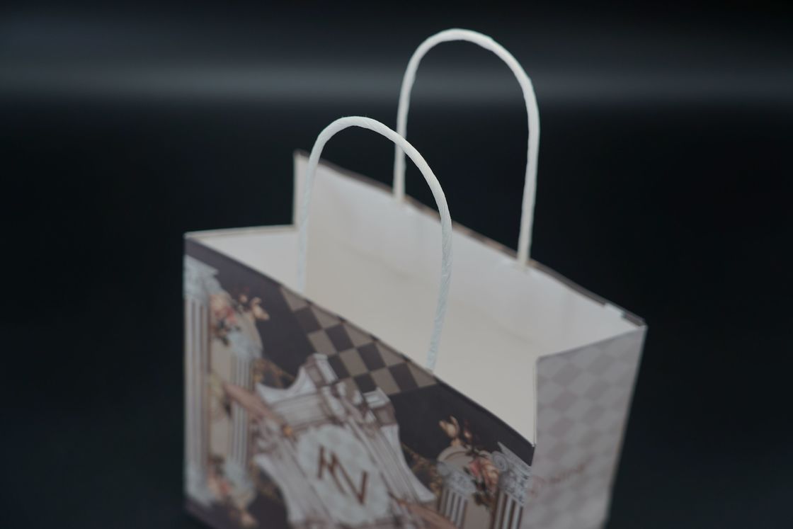 Renewable Eco Paper Bags Wide Bottom Oversize Kraft Shopping Bags