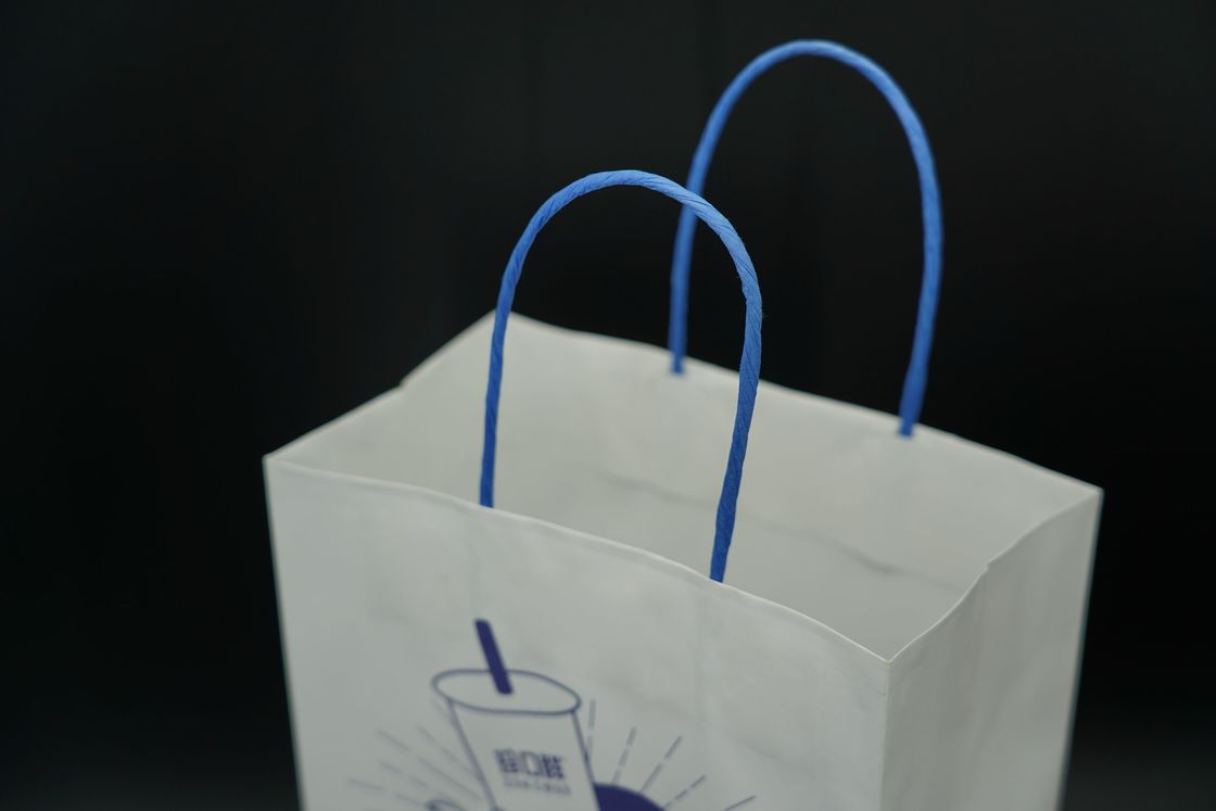 Recyclable Eco Paper Bags Kraft Coffee Food Takeaway Paper Bags