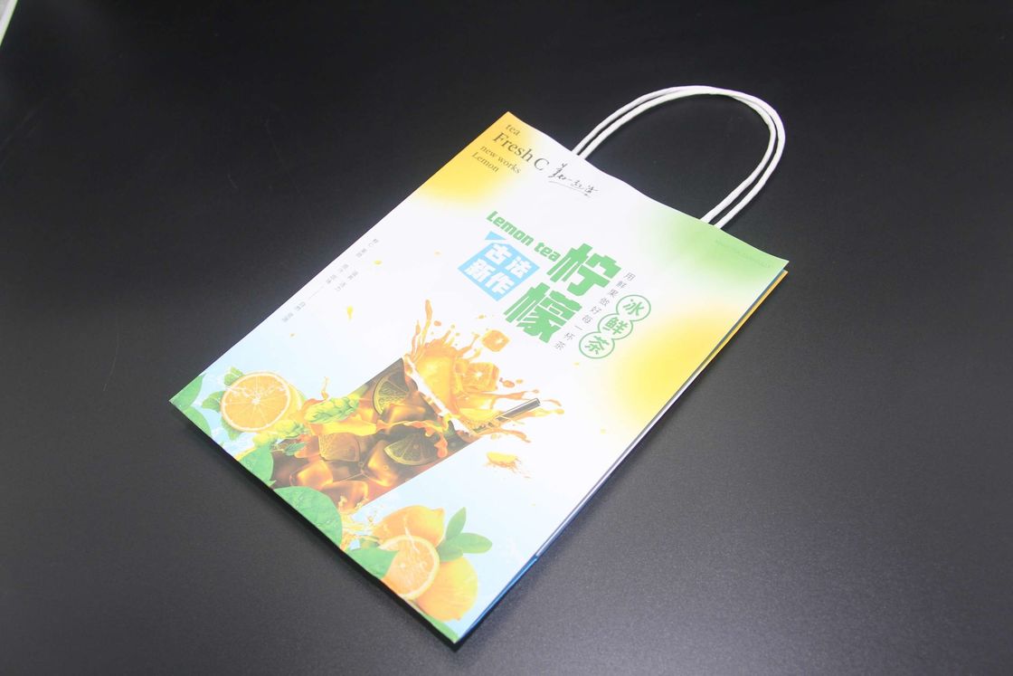 High Quality Milk Tea Takeaway Bags Customized Paper Gift Bags With Own Badge