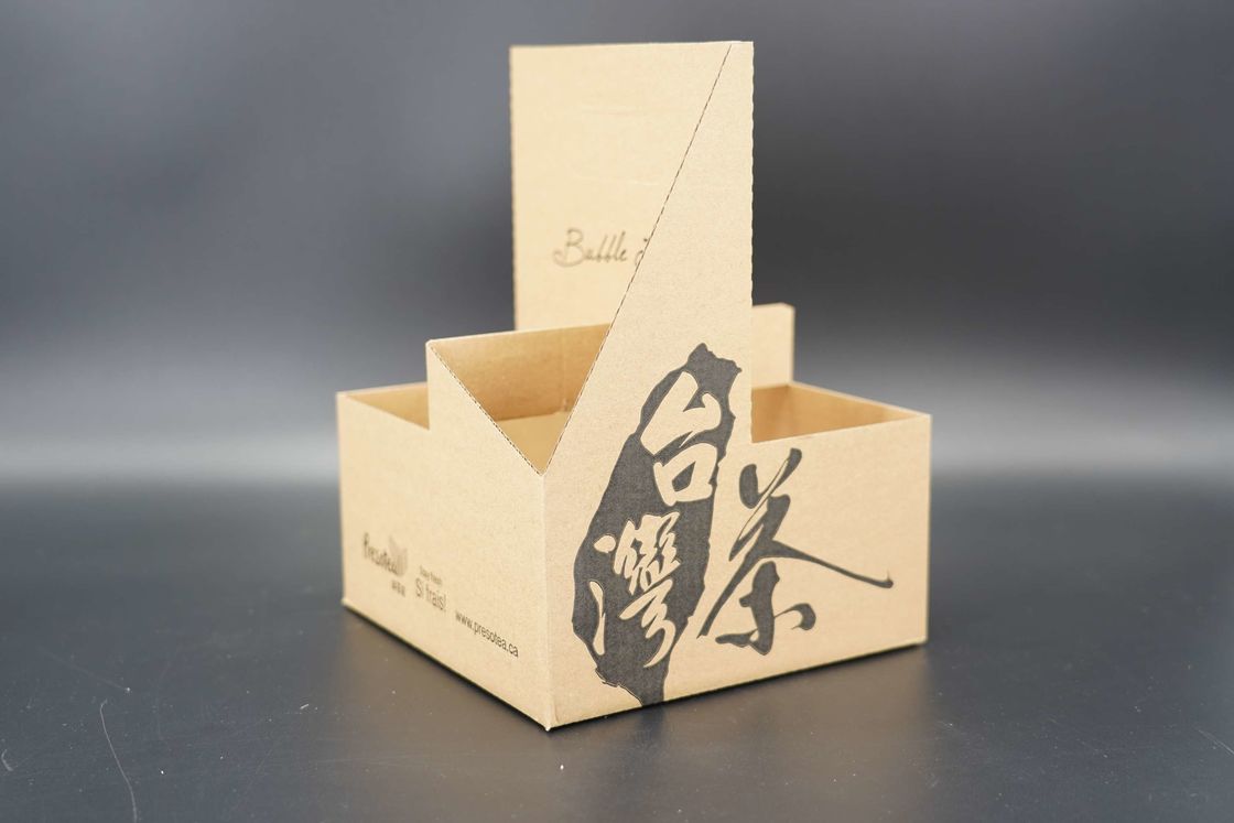 2/4 Cups Kraft / Cardboard Paper Coffee Cup Holder / Carrier Custom
