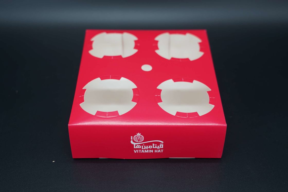 China Disposable Take-out Pulp Fiber Cup Carrier 4 Cup Holder Tray Pulp Molded Fiber 4 Cup Drink Carrier