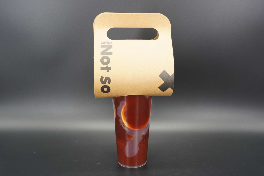 Custom Printed Take Out 12oz 16oz Disposable Hot Drinks Coffee Paper Cup Carrier Holder Tray