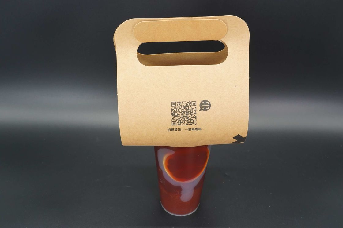 Custom Printed Take Out 12oz 16oz Disposable Hot Drinks Coffee Paper Cup Carrier Holder Tray