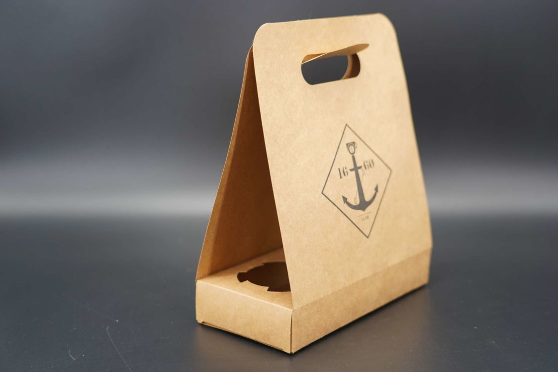 New Design Disposable 4 Cup Carrier Take Away Cardboard Paper Cup Holders With Custom Print
