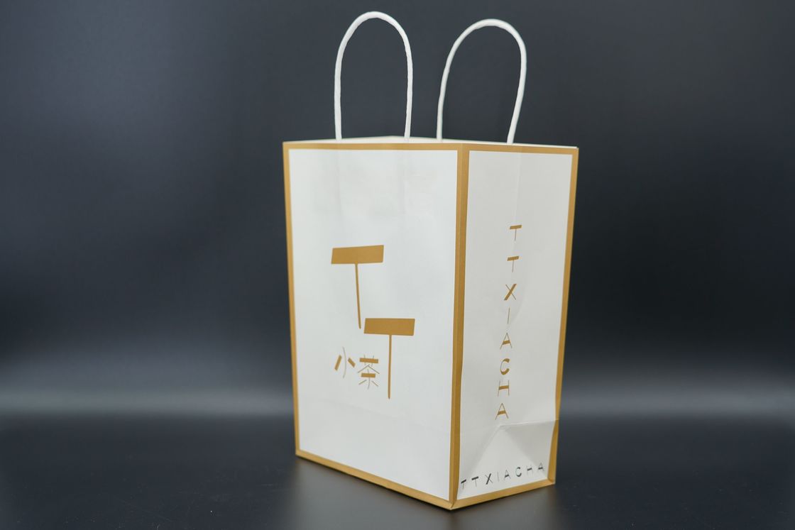 High Quality Custom Logo Brand Name Printing Colorful Kraft Paper Shopping Bags Sweet Food Paper Gift Bags With Handle