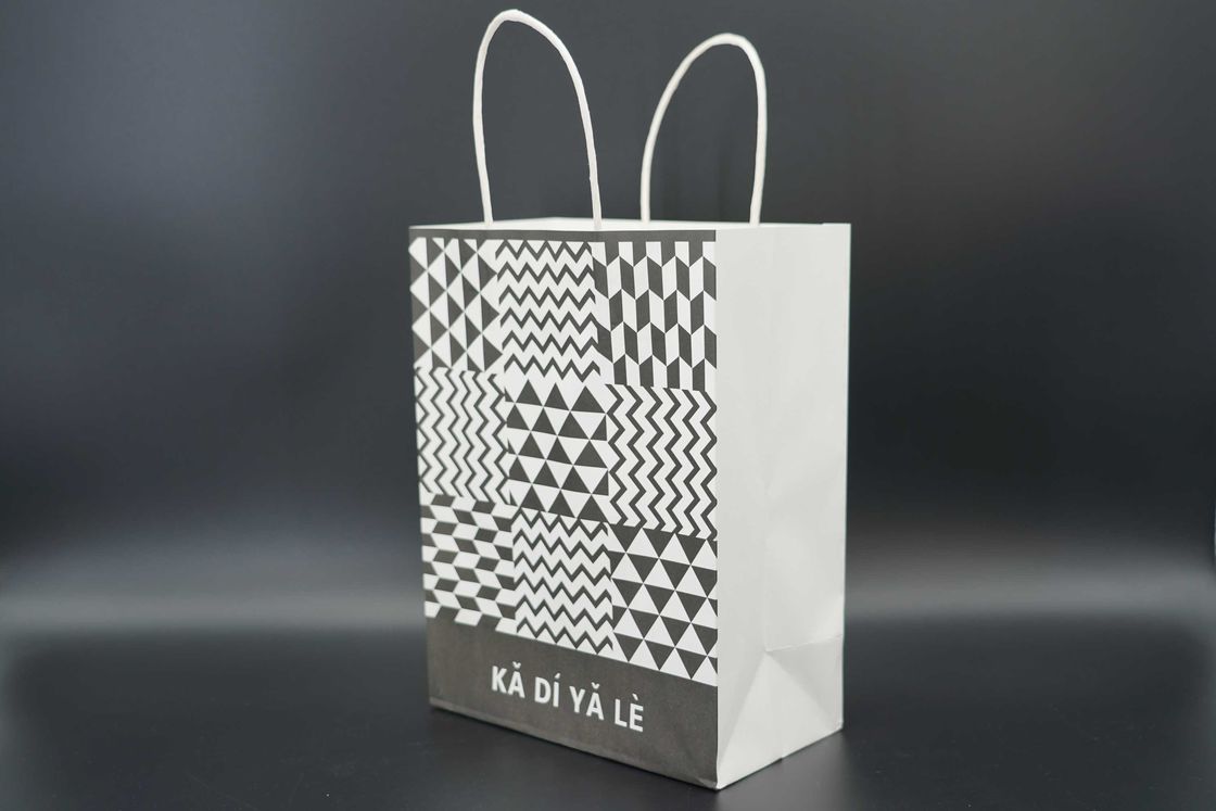 Custom Luxury Retail Packaging Gift Carry Bags With Client's Logo Boutique Shopping Paper Bags With Twist Handle