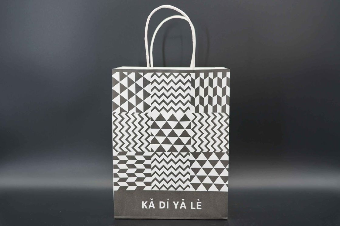 Custom Luxury Retail Packaging Gift Carry Bags With Client's Logo Boutique Shopping Paper Bags With Twist Handle