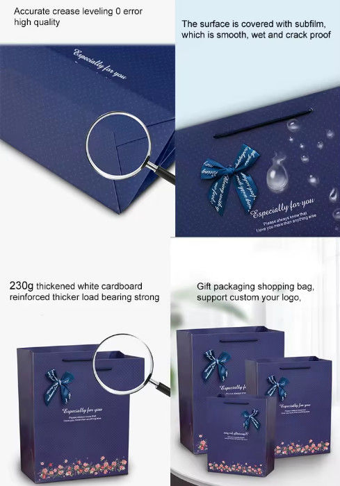 Wholesale Custom Party Gift Bags With Logo Shopping Bag Hard Paper Bag